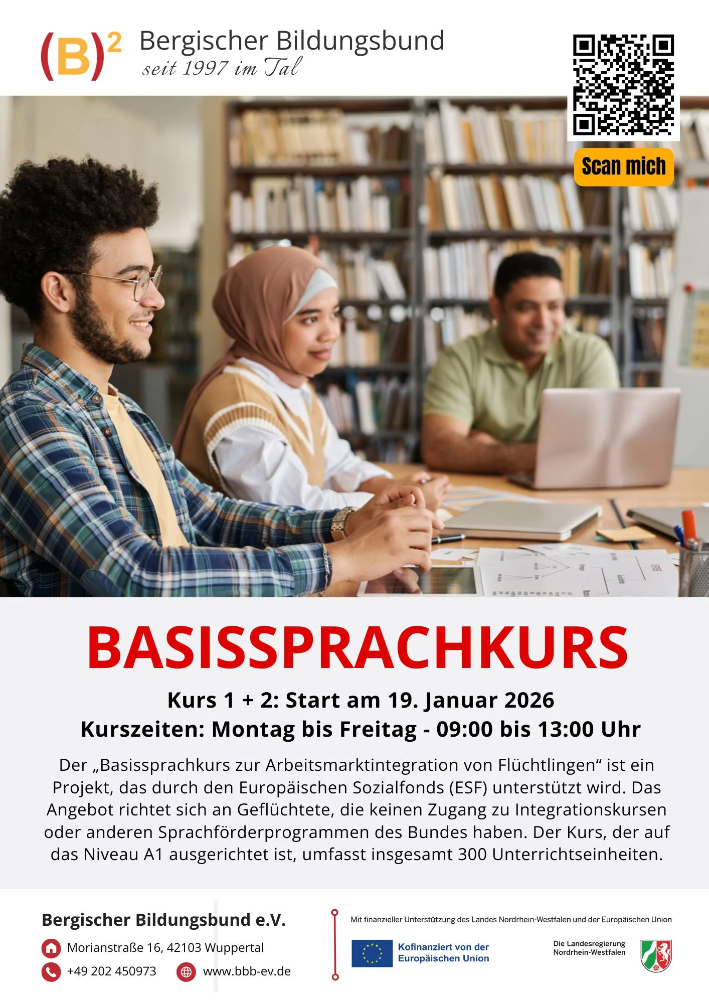 ESF – Basissprachkurse zur Arbeitsmarktintegration von Flüchtlingen, Foto 1